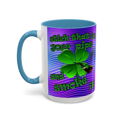 celtics logo - Accent Mug (purple wave)