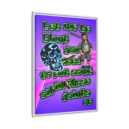 og - framed canvas art (purple-pink wave)