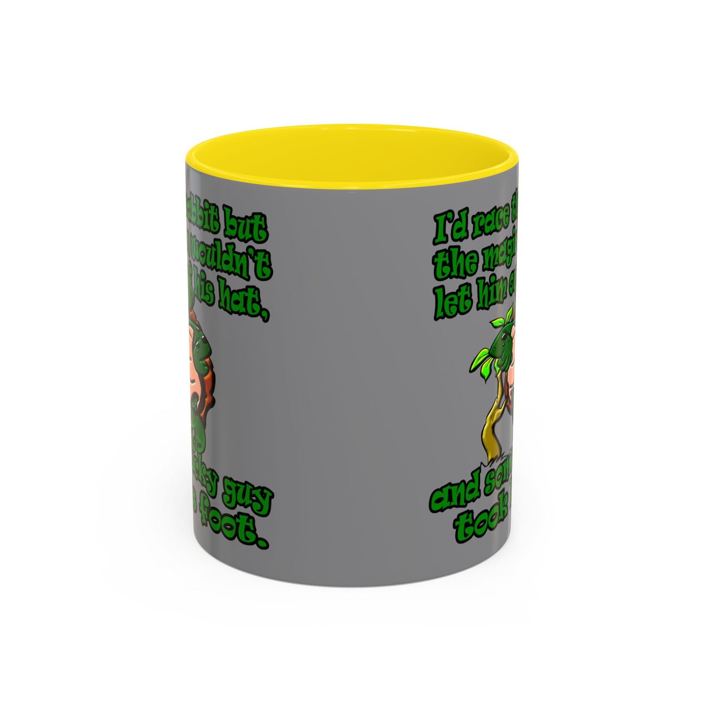 turtle race - Accent Mug (grey)