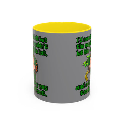 turtle race - Accent Mug (grey)