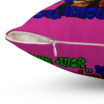 high noon - Spun Polyester Square Pillow - (pink)