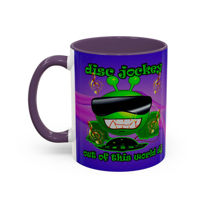 disc jockey - Accent Mug (purple-pink wave)