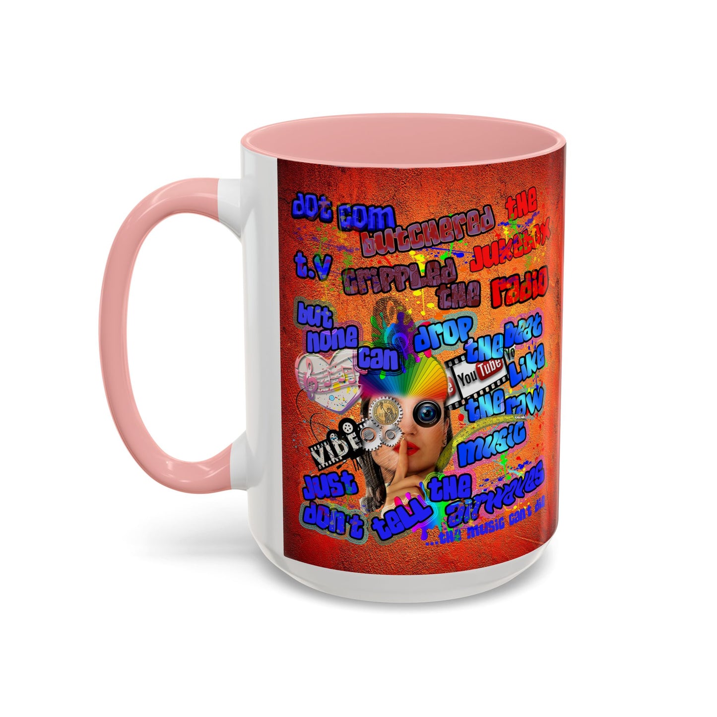 drop the beat - Accent Mug (burnt orange)
