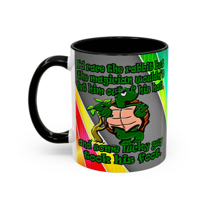 turtle race - Accent Mug (rainbow split)