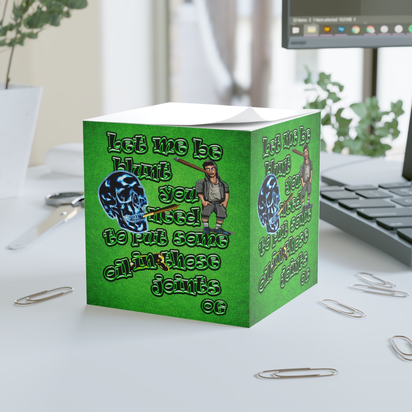 og - note cube (green turf)