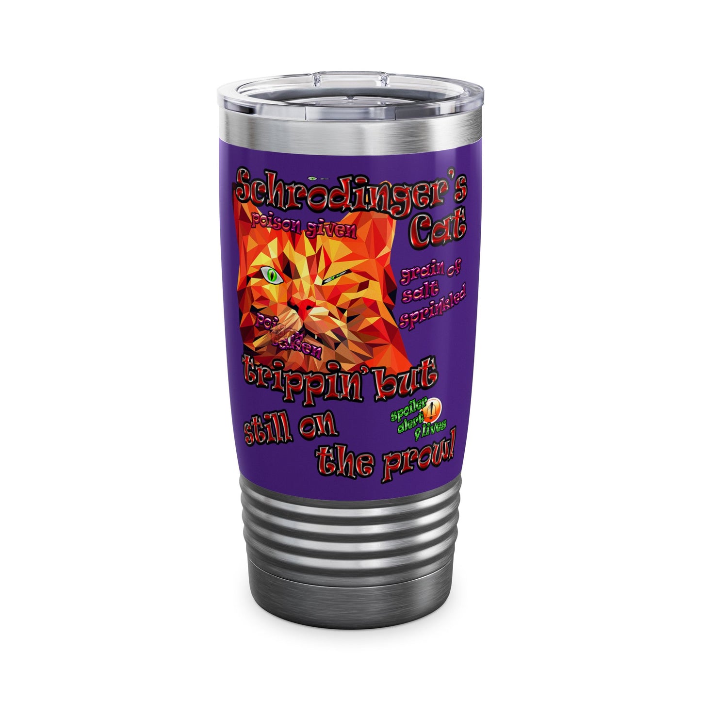schrodinger's cat - Ringneck Tumbler, 20oz (purple)