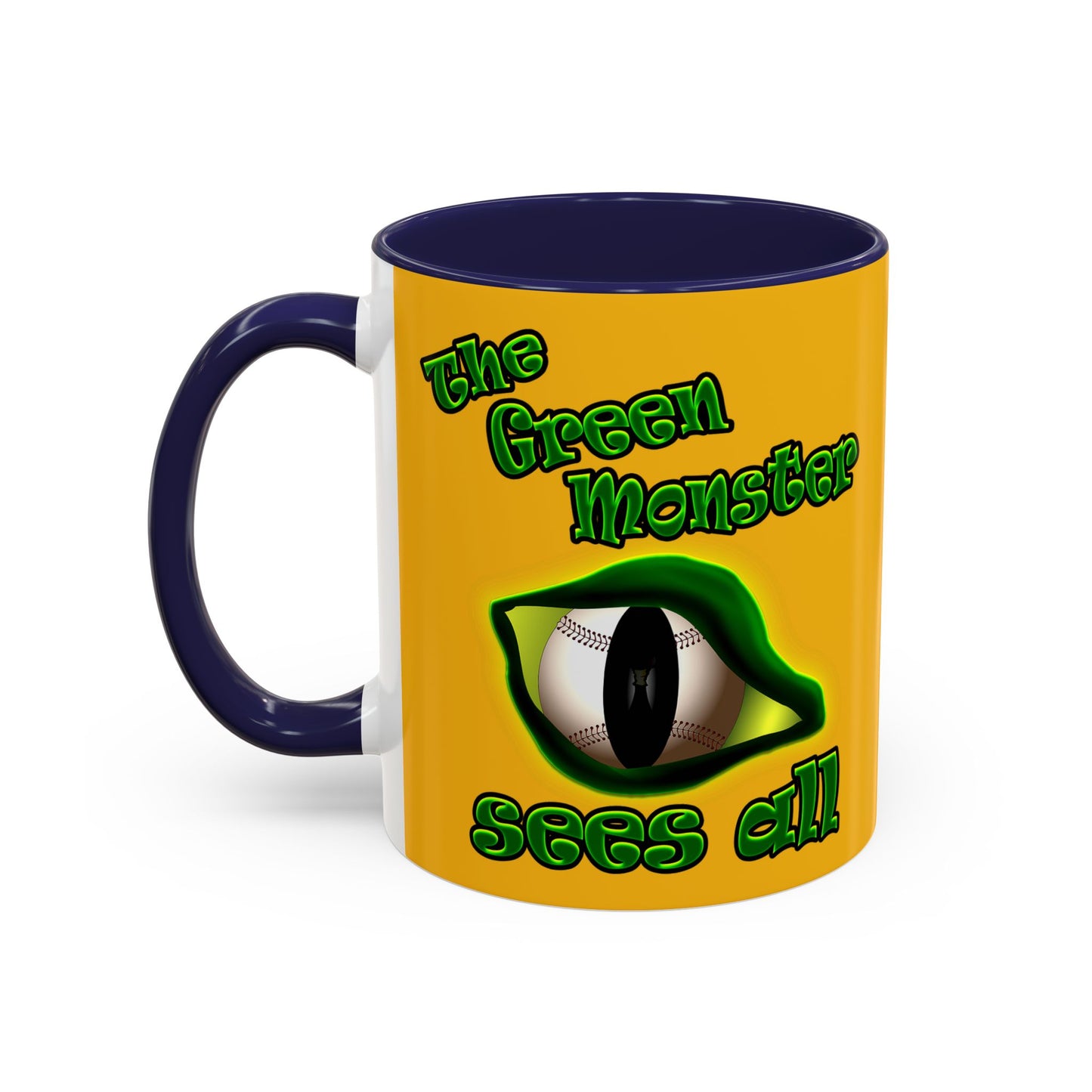 green monster - Accent Mug (yellow)