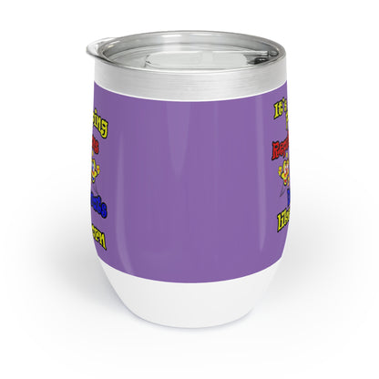 popping like popcorn - Chill Wine Tumbler (light purple)
