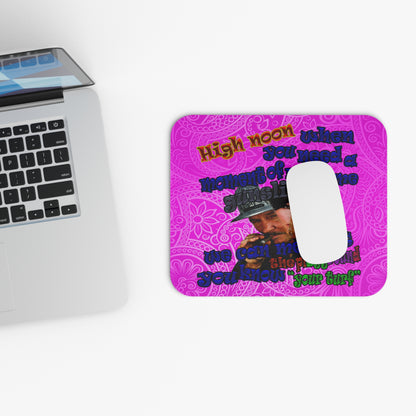 high noon - Mouse Pad (Rectangle) (pink swirl)