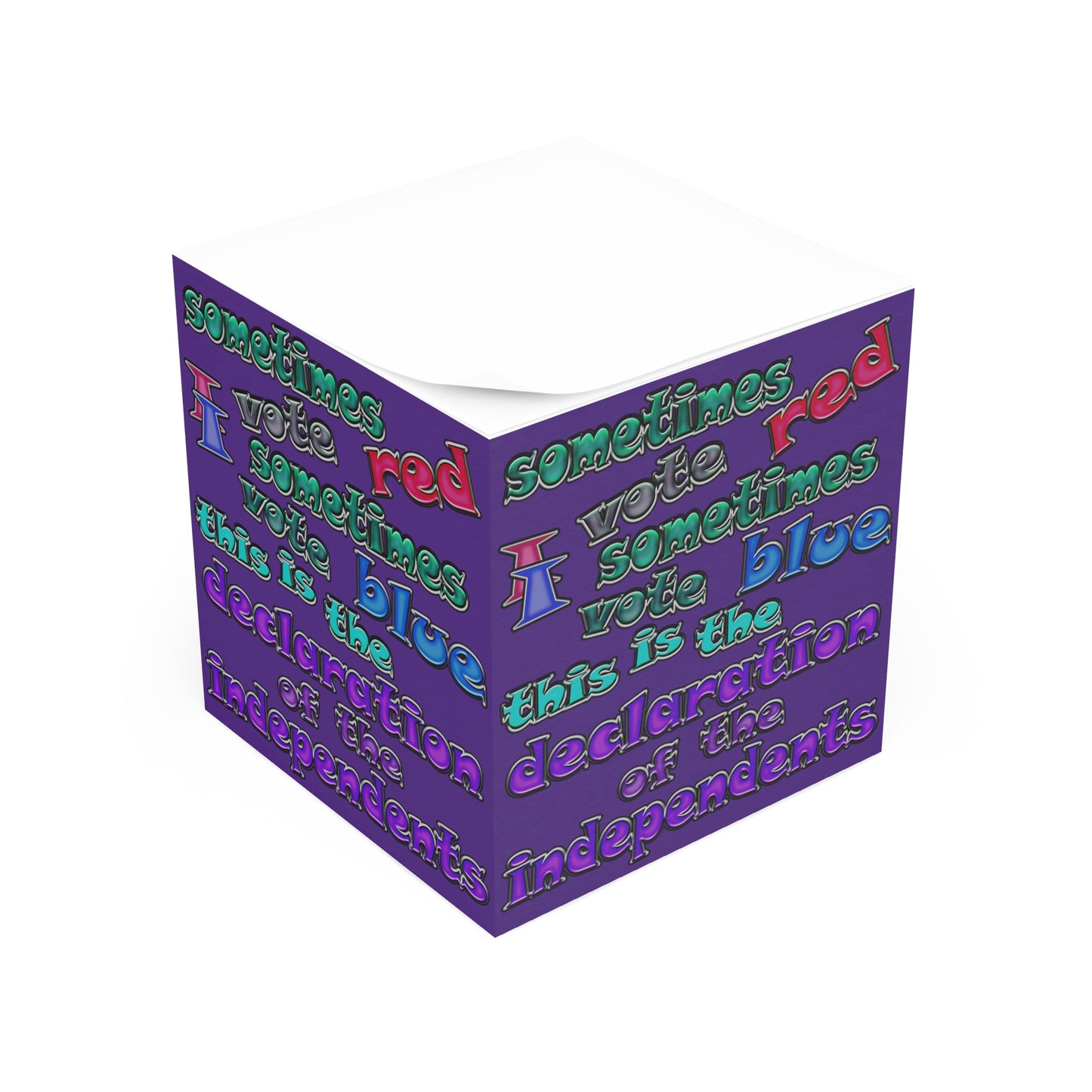 declaration of the independents - note cube (purple)