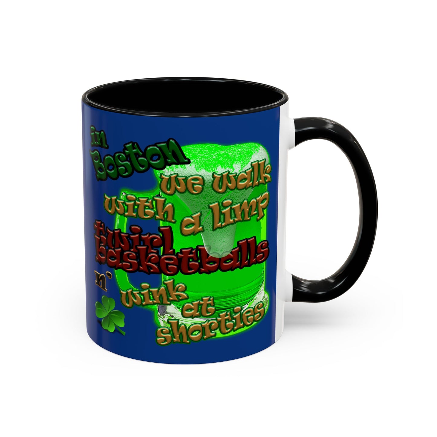 celtics logo - Accent Mug (dark blue)