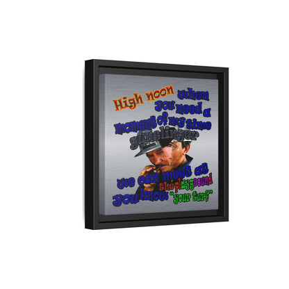 high noon - framed canvas art (brushed nickel)