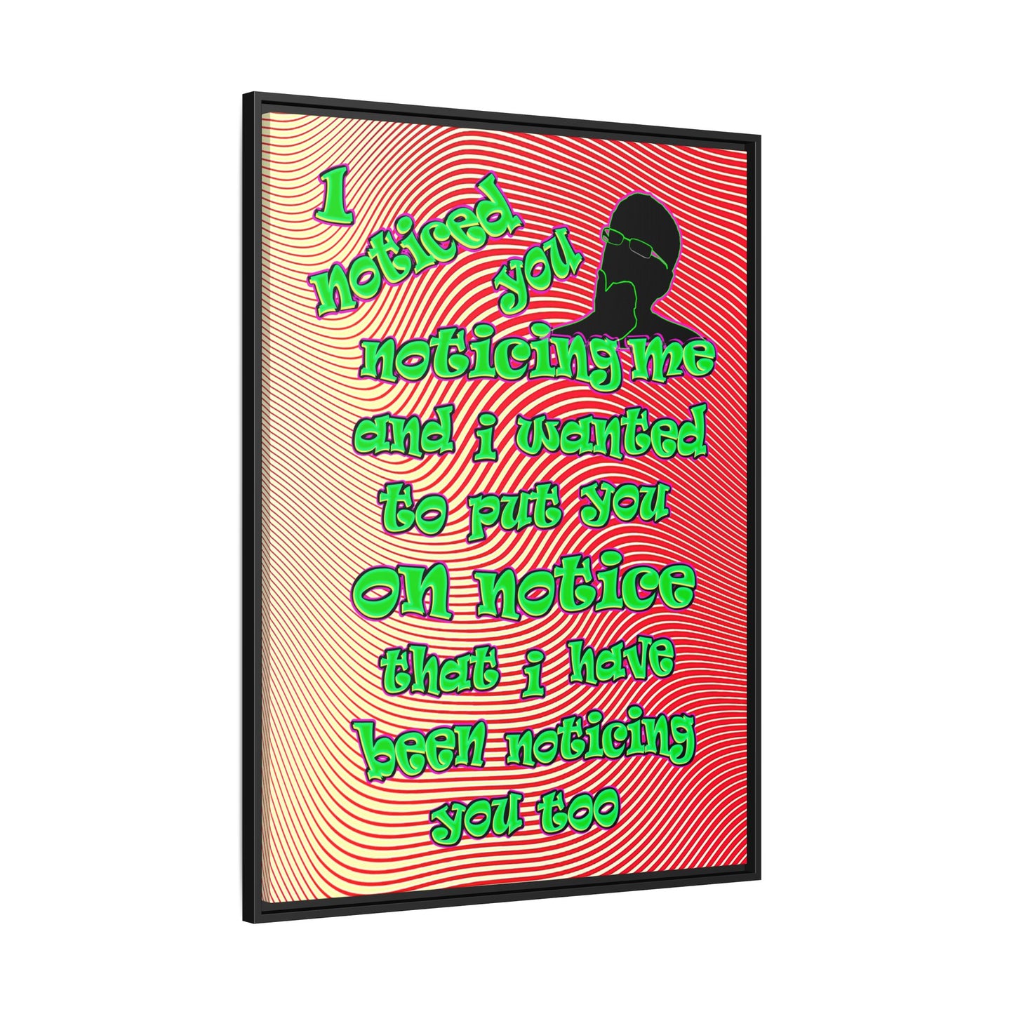 noticed you noticing - framed canvas art (yellow-orange wave)