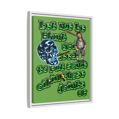 og - framed canvas art (green)