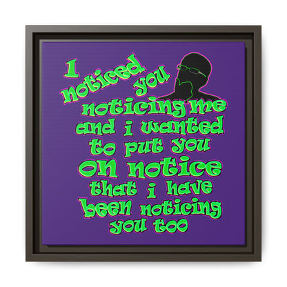 noticed you noticing - framed canvas art (purple)
