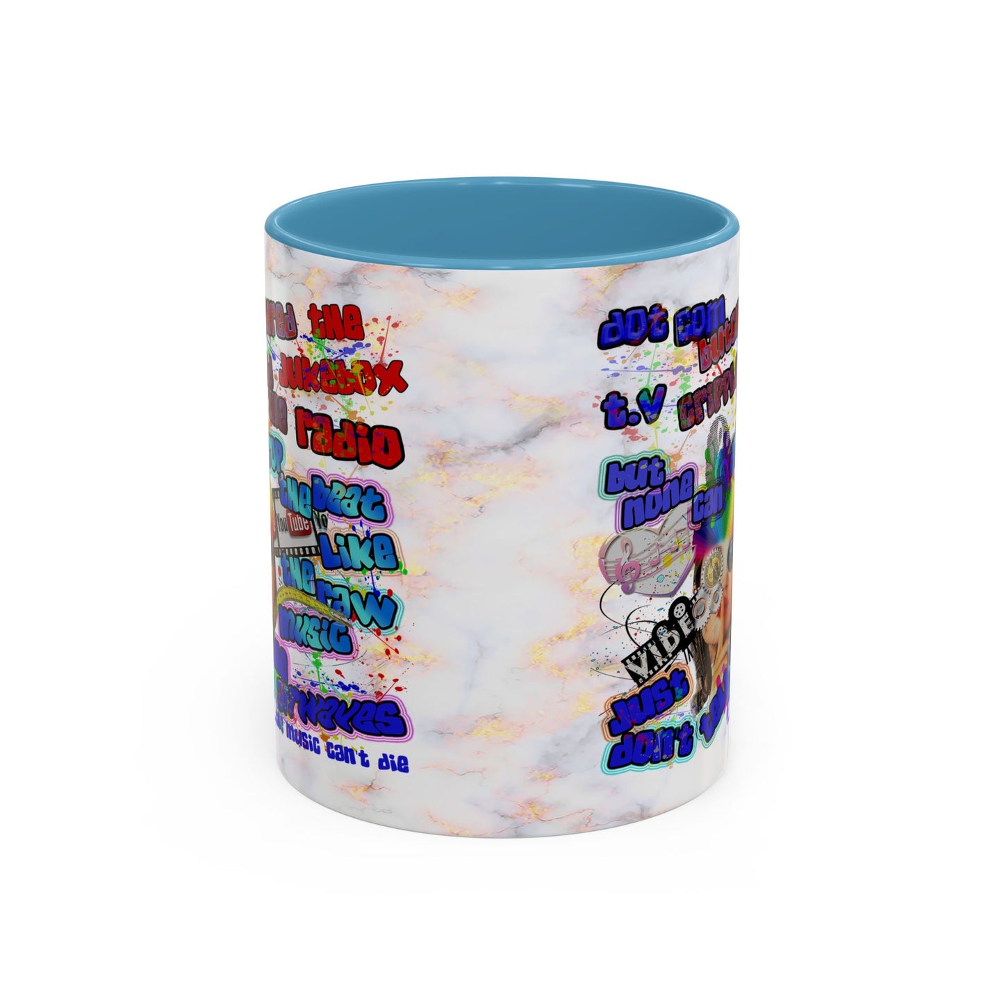 drop the beat - Accent Mug (white marble)