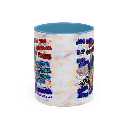 drop the beat - Accent Mug (white marble)