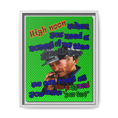 high noon - framed canvas art (logo green)