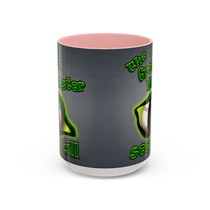 green monster - Accent Mug (grey-light grey)
