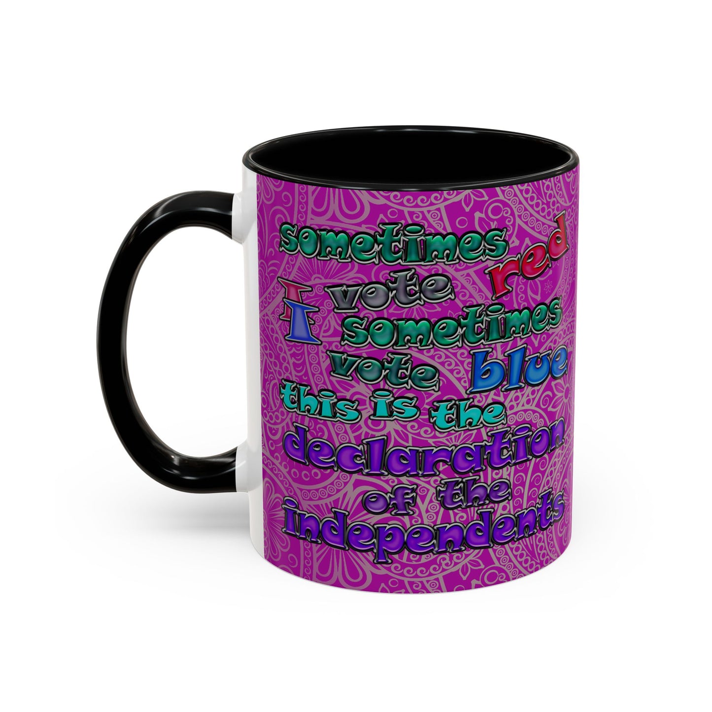 declaration of the independents - Accent Mug (pink swirl)