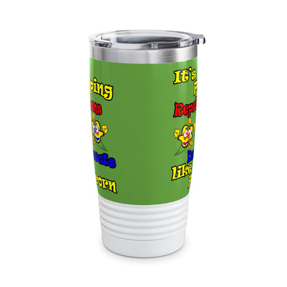 popping like popcorn - Ringneck Tumbler, 20oz (green)