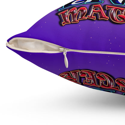 rw&b lives matter - Spun Polyester Square Pillow - (purple-pink wave)