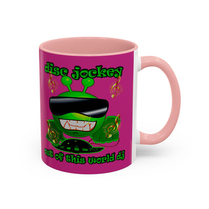 disc jockey - Accent Mug (pink)