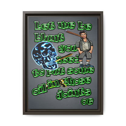 og - framed canvas art (grey-light grey)