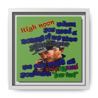 high noon - framed canvas art (green)