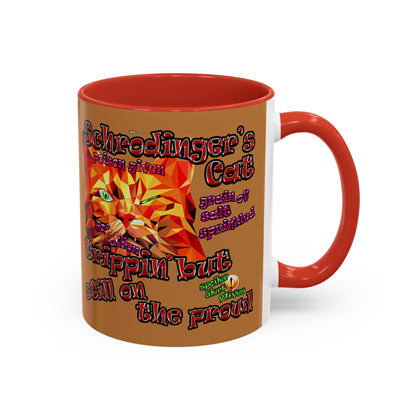 schrodinger's cat - Accent Mug (light brown)