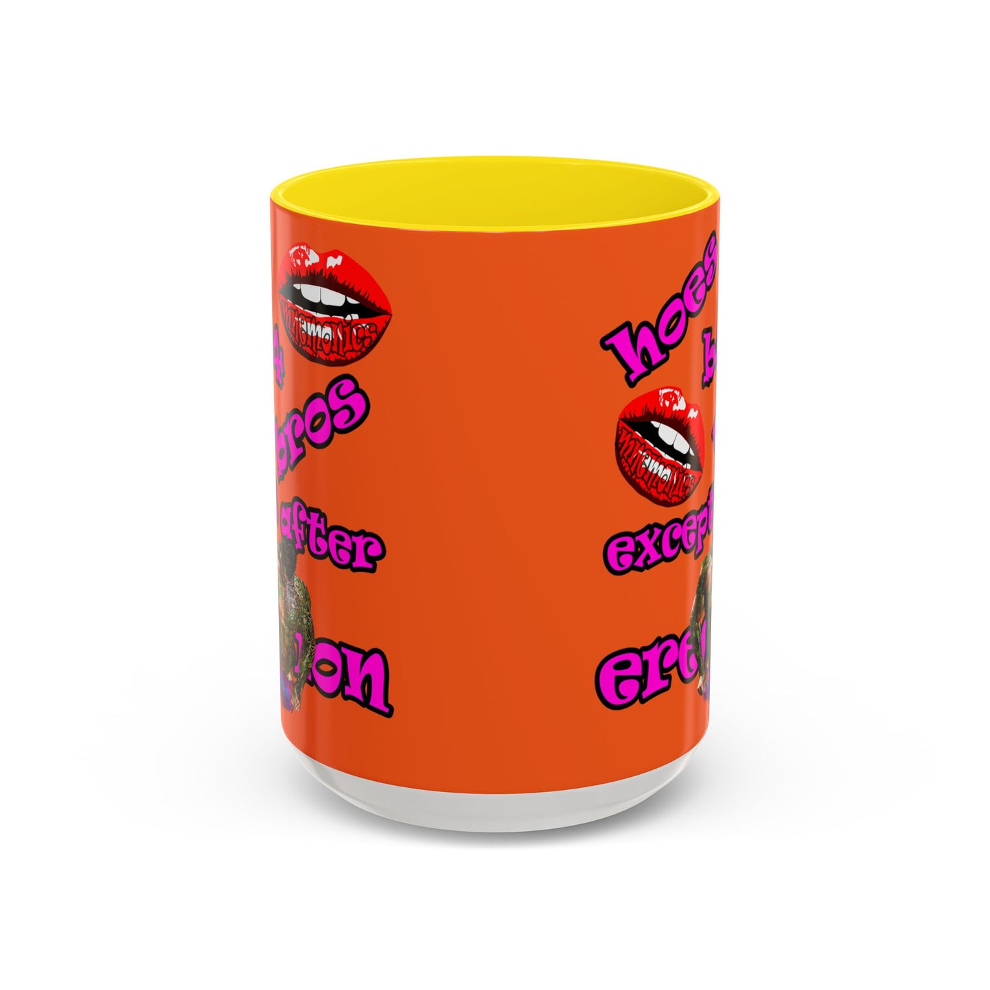 hoes b4 bros - Accent Mug (orange)