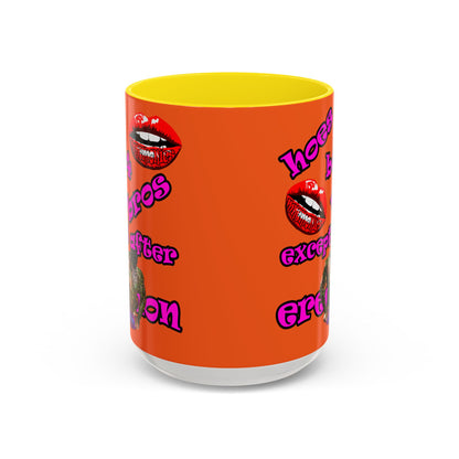 hoes b4 bros - Accent Mug (orange)