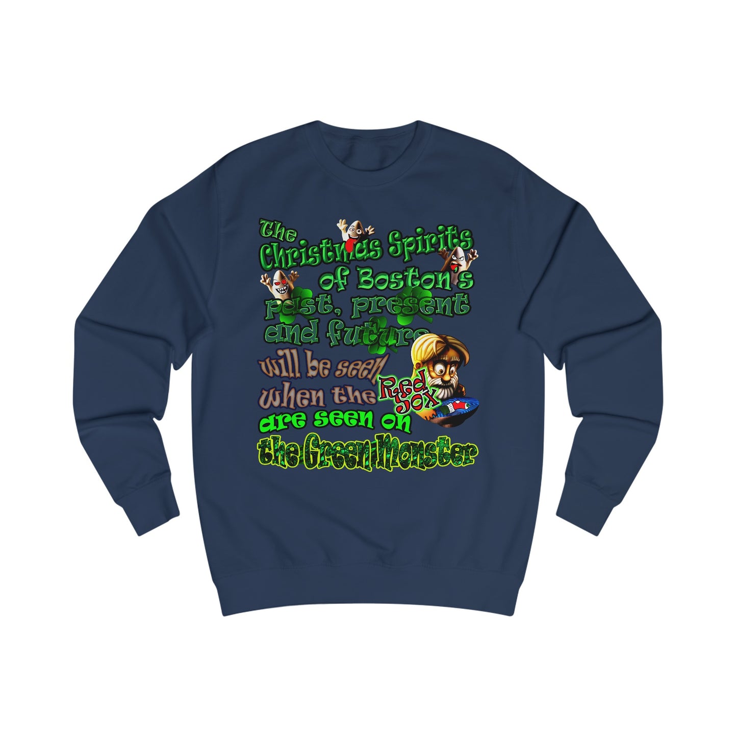 christmas spirits of boston - Men's Sweatshirt