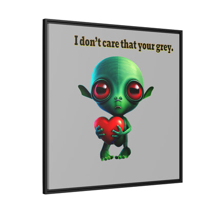 I don't care that your grey - framed canvas art (light grey)
