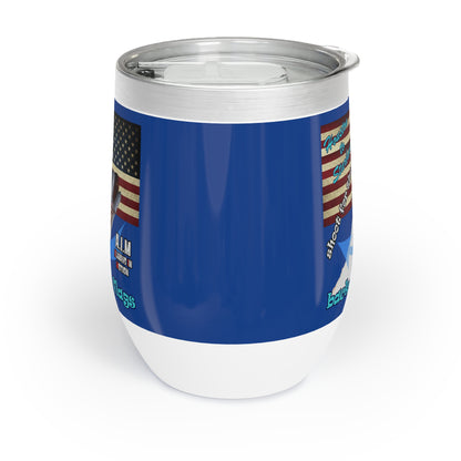 shoot for the stars - Chill Wine Tumbler (dark blue)