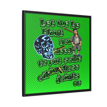 og - framed canvas art (logo green)
