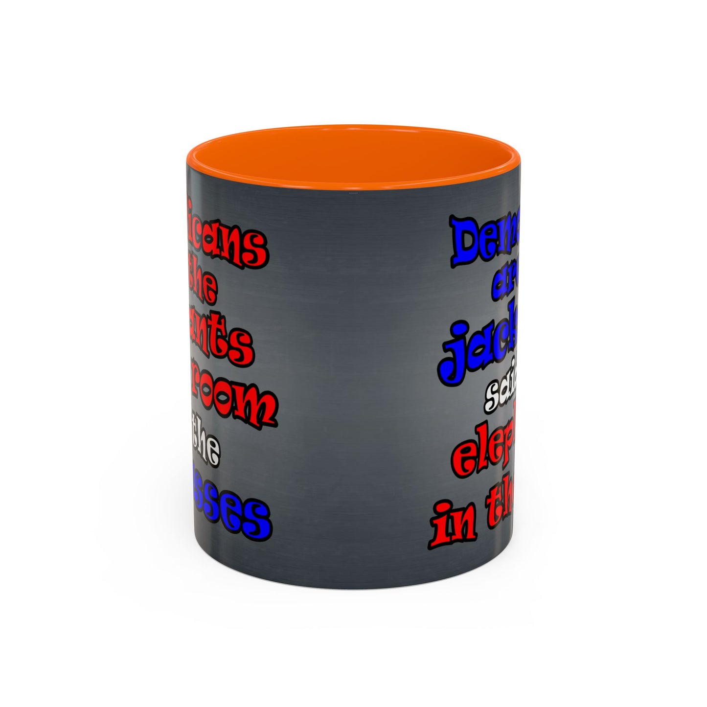 donkeys and elephants - Accent Mug (grey-light grey)
