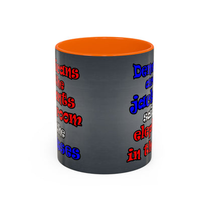 donkeys and elephants - Accent Mug (grey-light grey)
