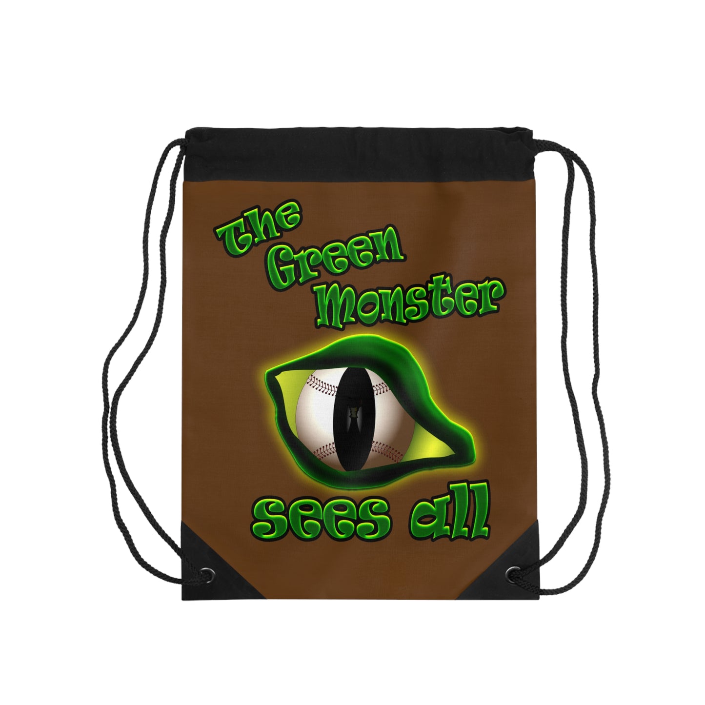 green monster - Drawstring Bag (brown)