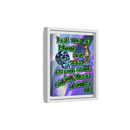 og - framed canvas art (grey-pink wave)