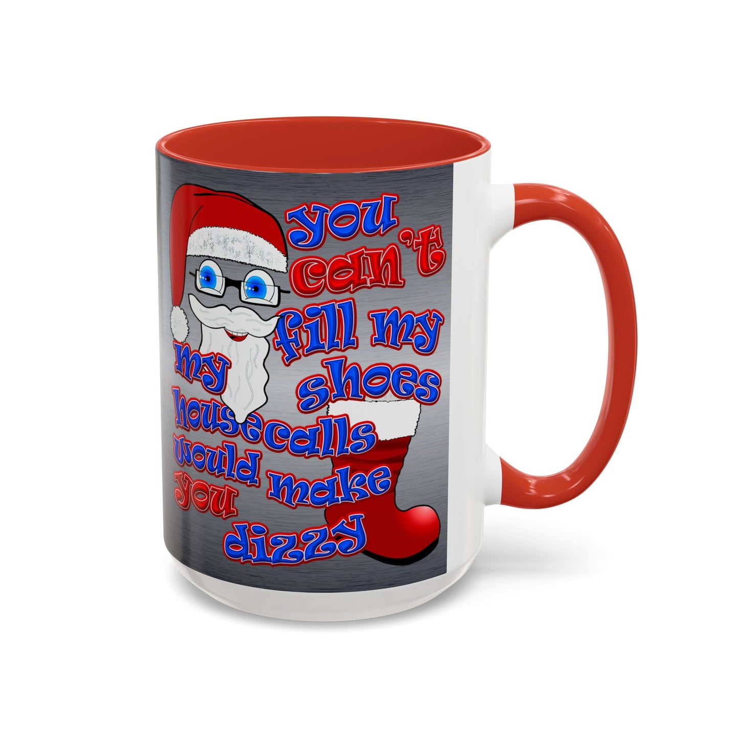 santa's shoes - Accent Mug (brushed nickel)