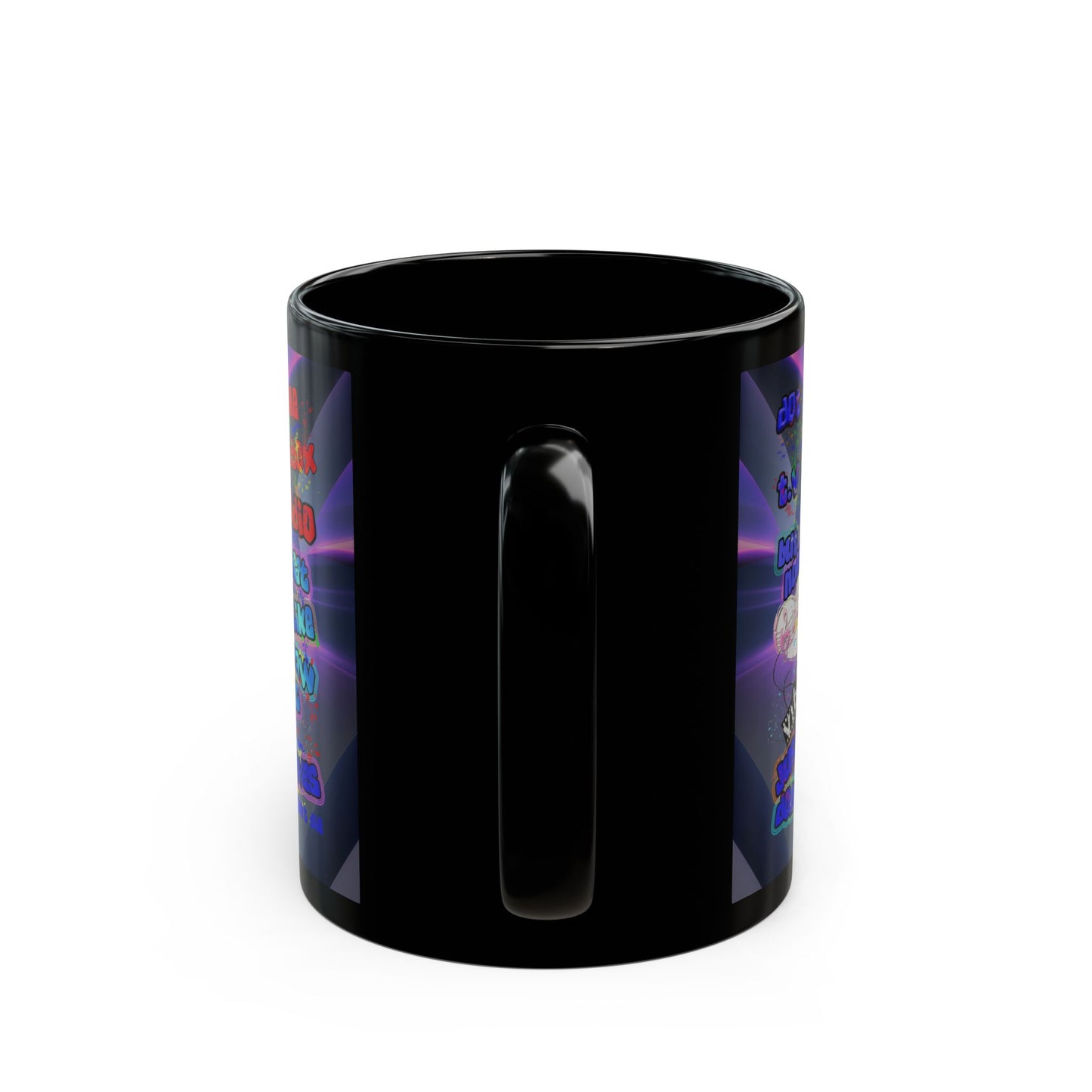 drop the beat - Black Mug (grey-pink wave)