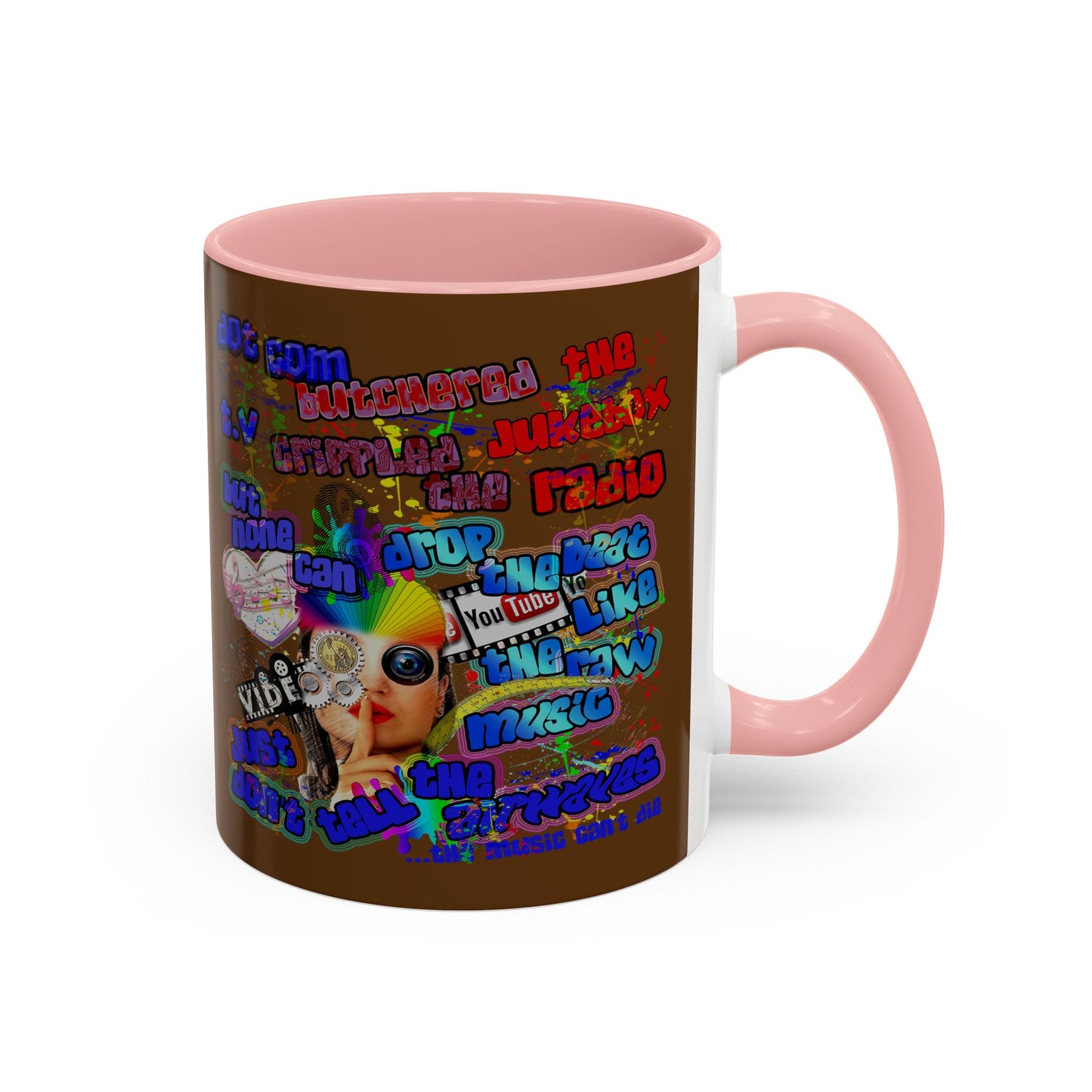 drop the beat - Accent Mug (brown)