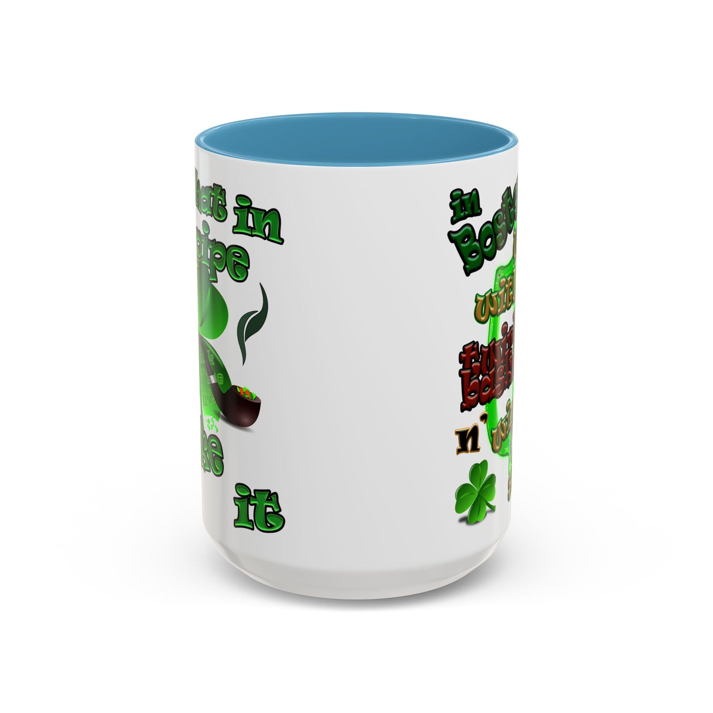 celtics logo - Accent Mug (white)