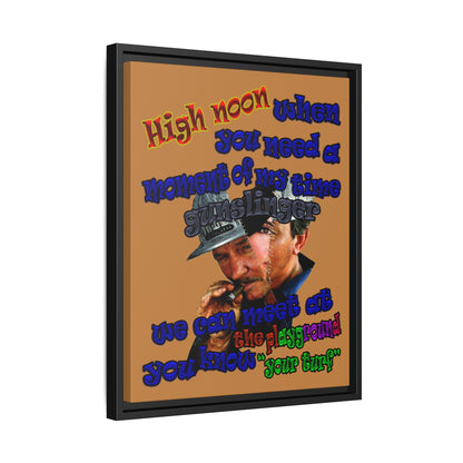high noon - framed canvas art (light brown)