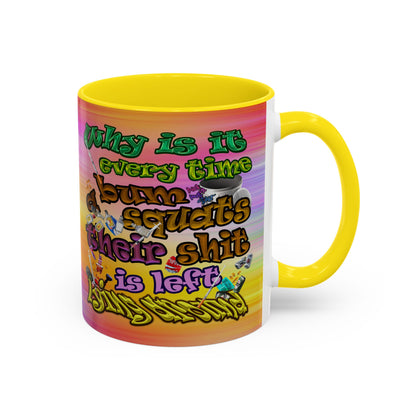 the bum's shit - Accent Mug (color blur)