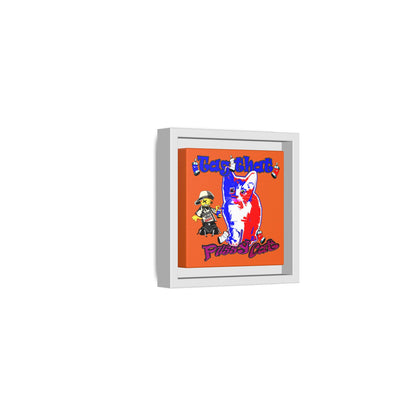 tag that - framed canvas art (orange)
