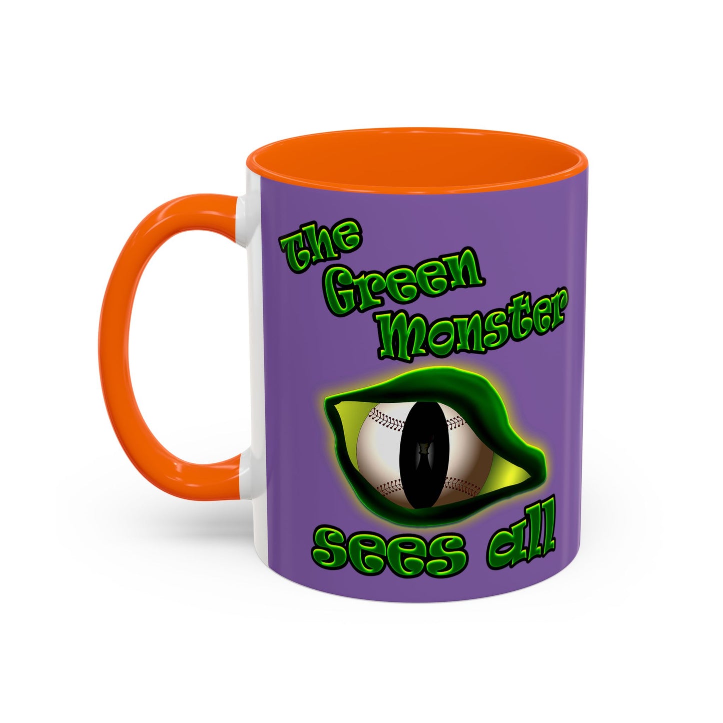 green monster - Accent Mug (light purple)