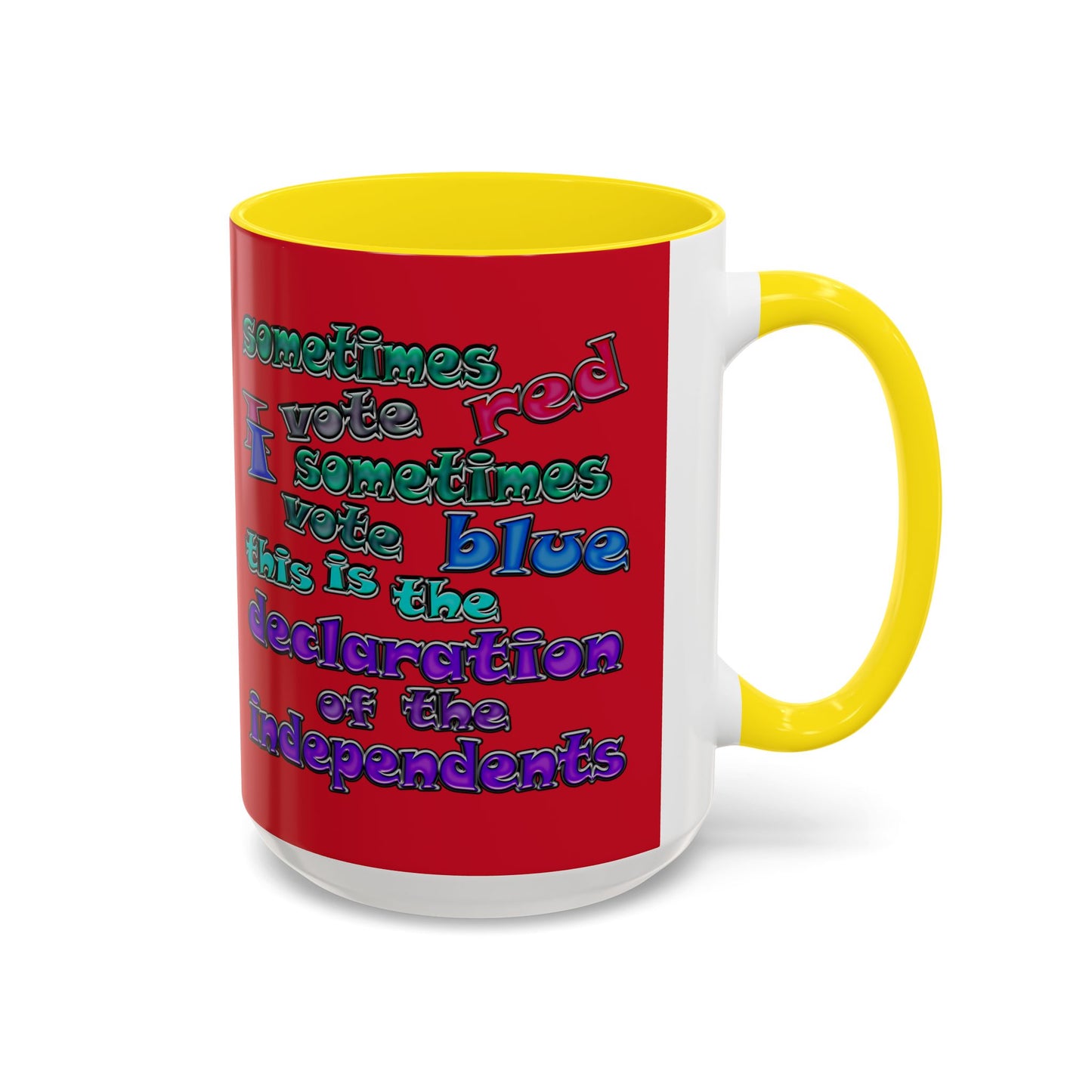 declaration of the independents - Accent Mug (dark red)