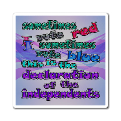 declaration of the independents - Magnets - (light blue-pink wave)